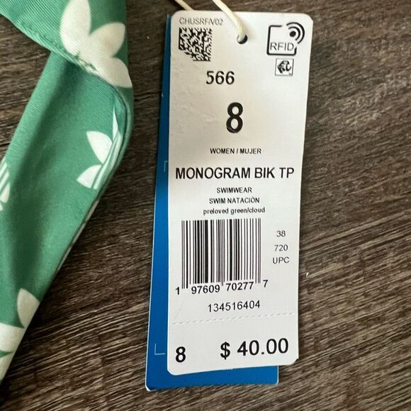 Adidas Monogram Bikini Top- Size 8 - Picture 5 of 5
